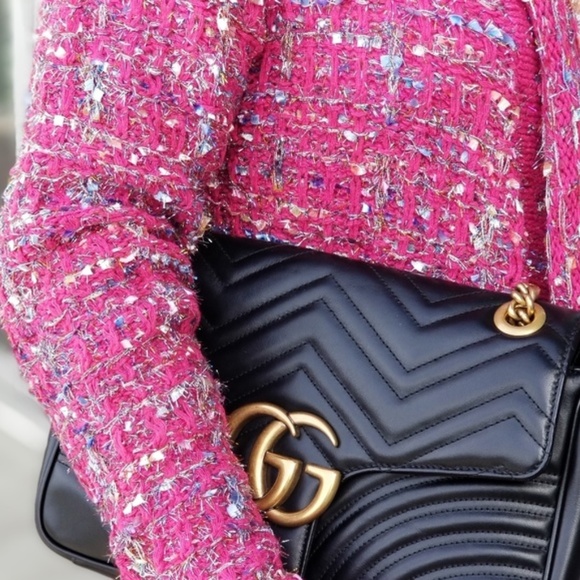 GIRLY DOLLZ Tweed Cardigan - Pink Open Front - Picture 3 of 3